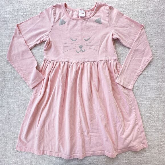Hanna Andersson Pink Cat Dress PLAY 10 - Picture 1 of 9